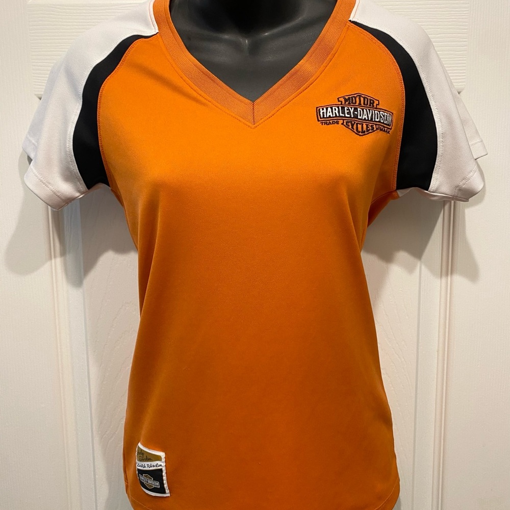 Harley-Davidson Orange Fitted Short Sleeve Jersey